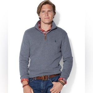 Polo Ralph Lauren
Quarter-zip Cotton Sweater - Gray